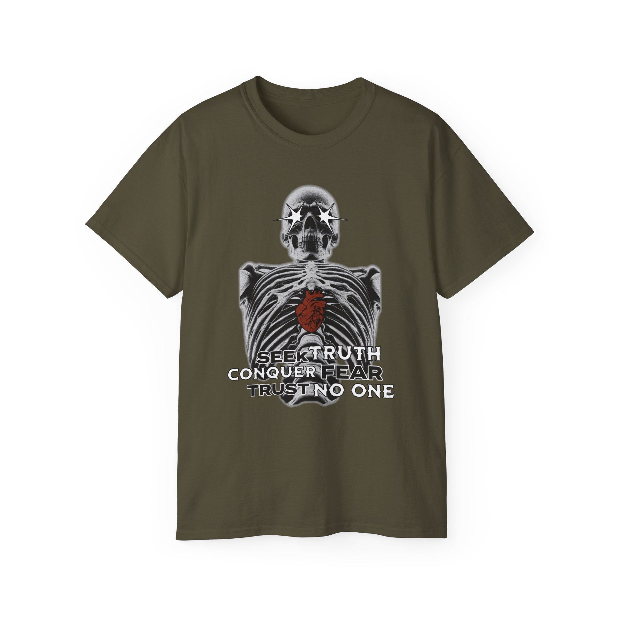Exposed Heart - Unisex Cotton Tee (Front) - Damned Threads